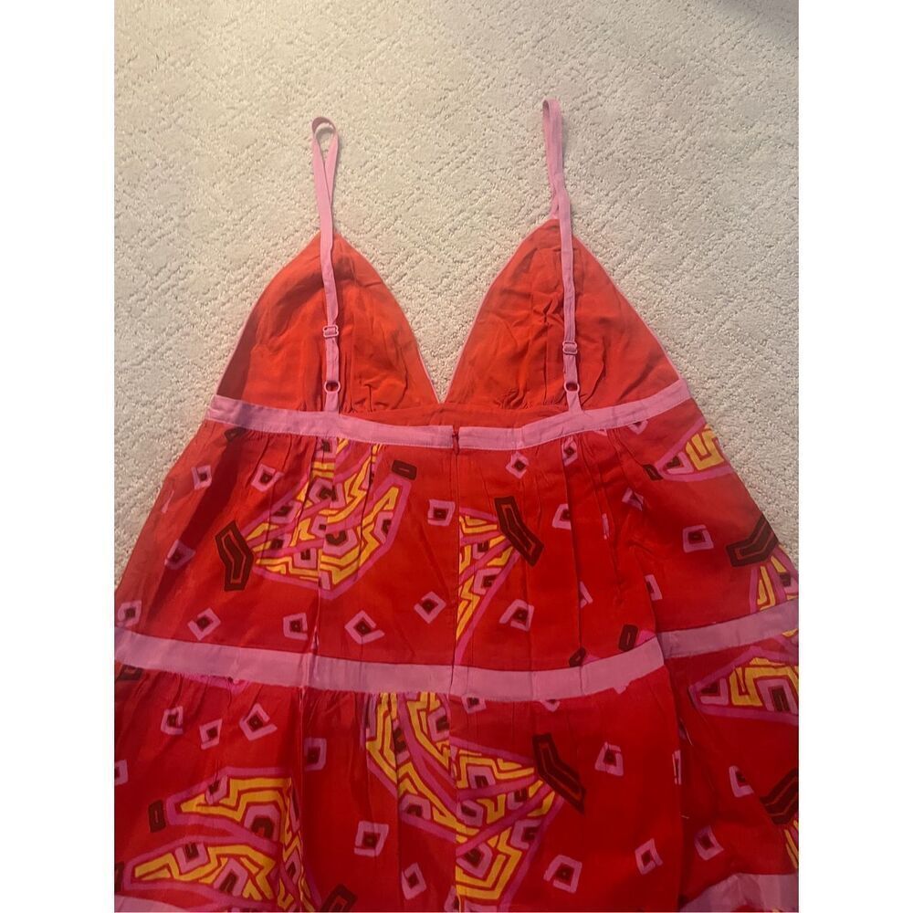 NWT FARM RIO RED TIKI BANANAS MAXI TIERED DRESS - Picture 5 of 11